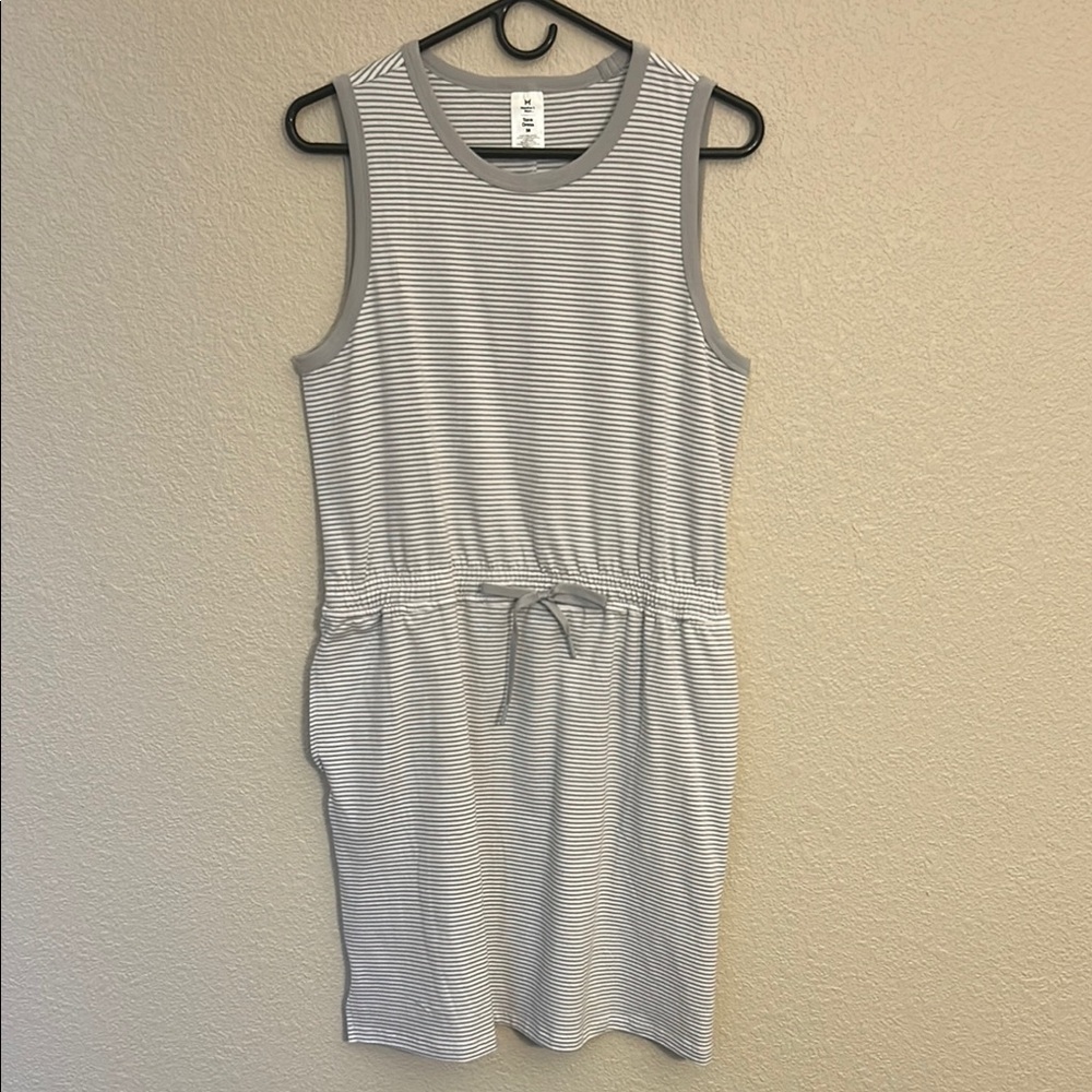 Striped Gray Mini Dress